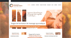 Desktop Screenshot of formation-massage-indien.com
