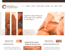 Tablet Screenshot of formation-massage-indien.com